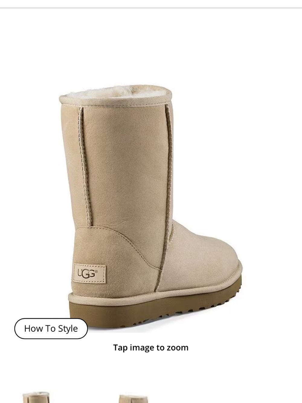 UGG Classic Short Boot - Sand Color Women's Shearling Boot
